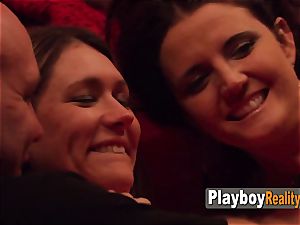 mischievous couple steams up other couples during warm foreplay
