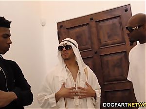 Audrey Royal Gets Her Arab snatch fucked By big black cock