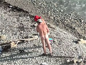 cute youthfull nubile nudists on the beach